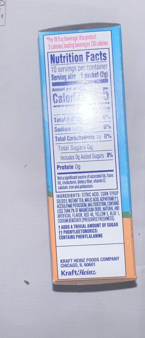 6x 10-Packet Boxes Crystal Light Peach Iced Tea On The Go Drink Mix w/Black Tea
