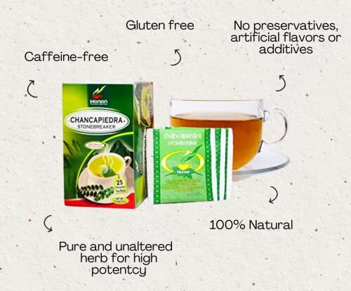 Hanan Peruvian Secrets Chancapiedra Herbal Tea | 100% Natural Stonebreaker | 25