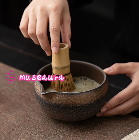 Neo-Chinese Style Gilded Iron Glaze Matcha 4-Piece Set
