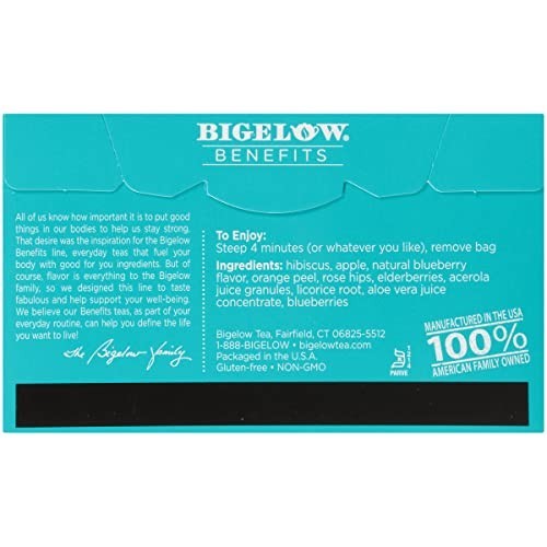 Bigelow Cinnamon & Black Berry Tea – 18 Per Box – (1) Box Total