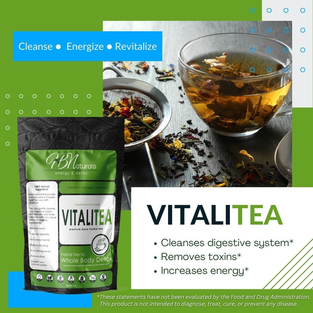 VitaliTea Whole Body Organic Detox Tea | Removes Toxins, Increases Energy