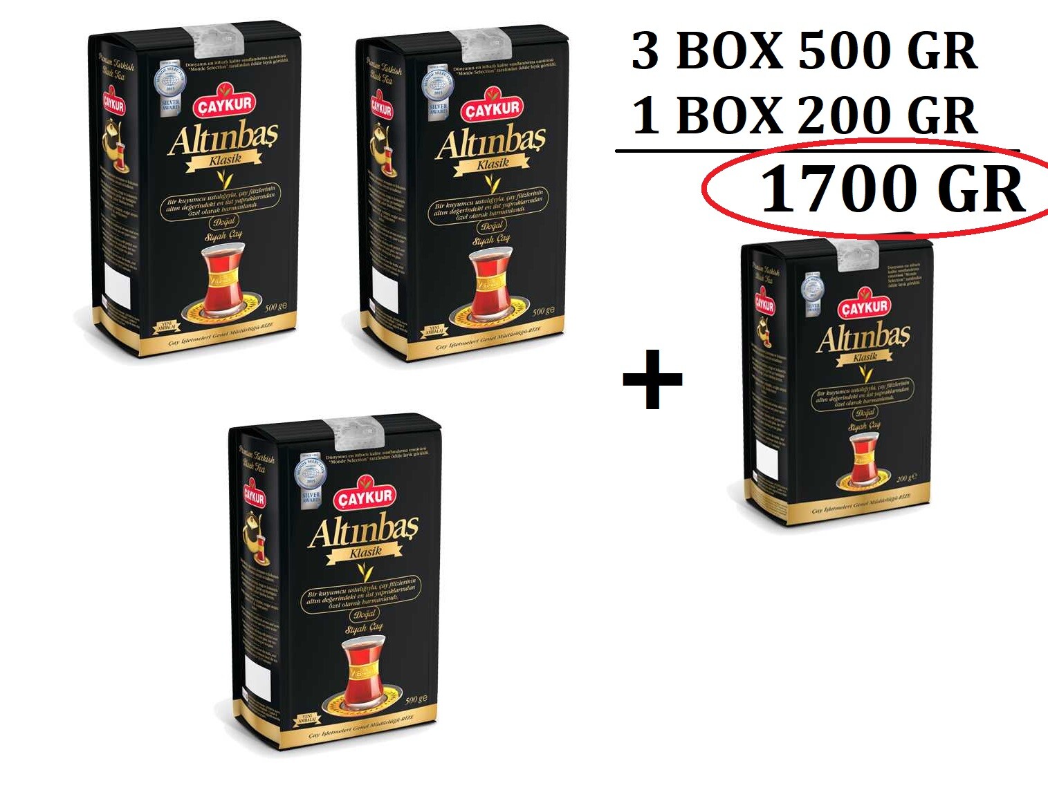 1700 GR * TURKISH CAYKUR Altinbas Black Tea * EXPRESS SHIPPING * % 100 ORG.