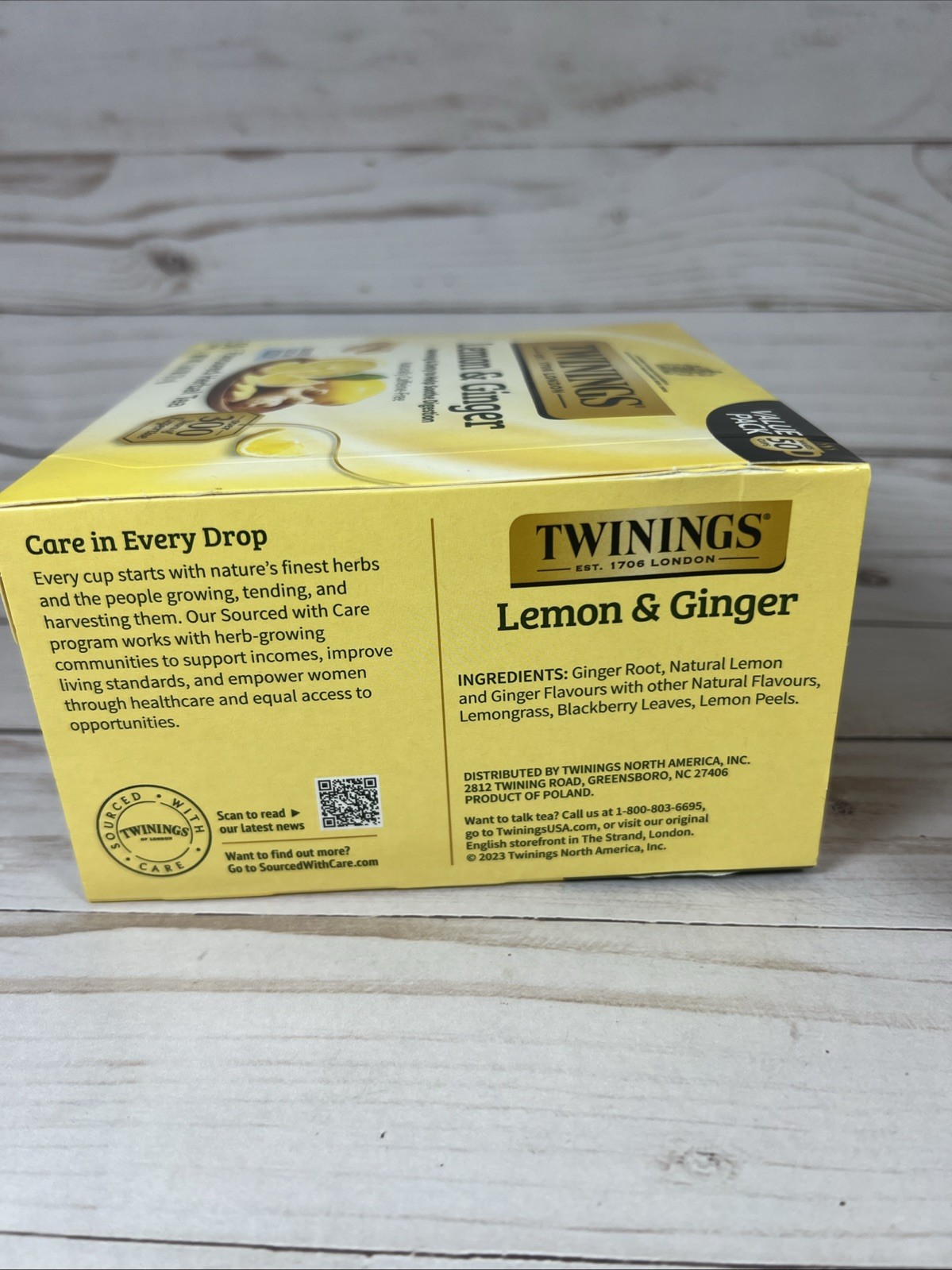 Twinings Lemon & Ginger Flavoured Herbal Tea 50 Bags Soothe Digestion 2x 10/27