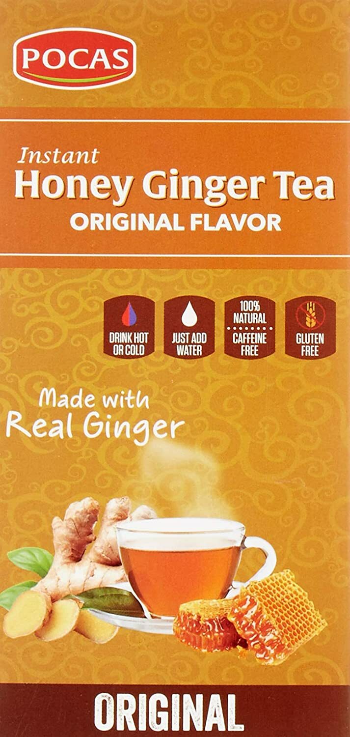 Pocas Honey Ginger Tea original Instant Honey Ginger Tea Made with Real Ginger