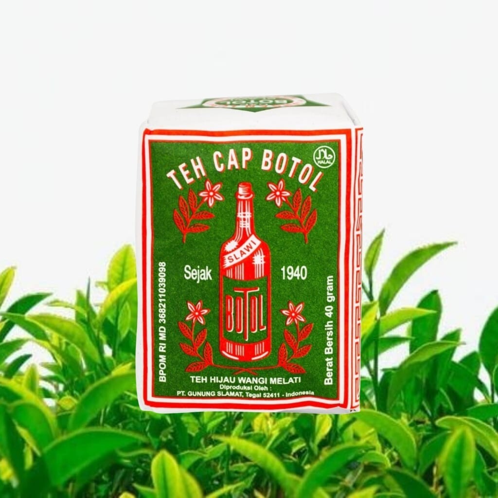 Teh Cap Botol, Teh Hijau Wangi Melati, Green Pack, 40g (Pack of 4)