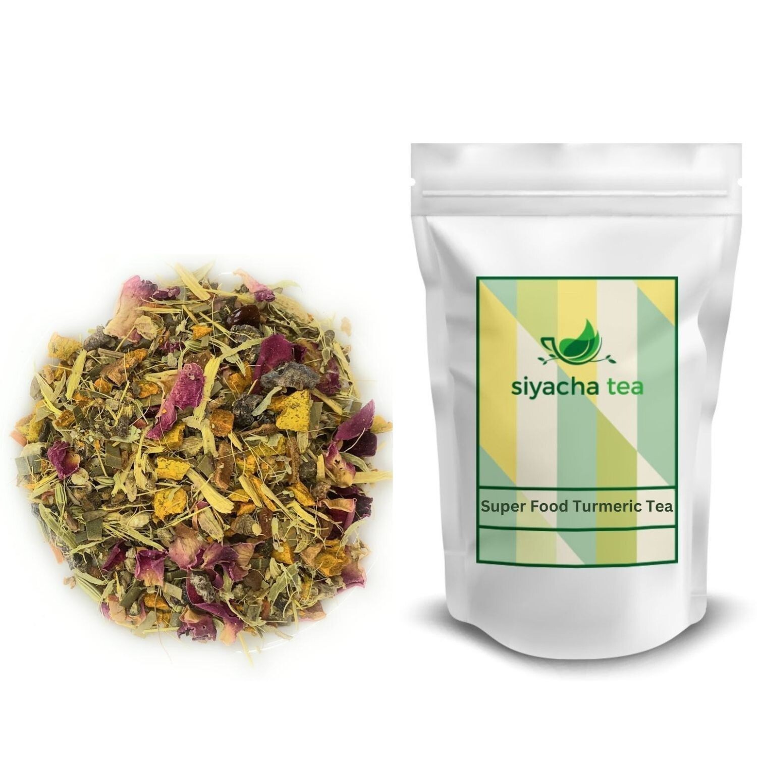 Super Food Turmeric Tea Curcumin Detox Tisane Herbal Blend for Relief 1 KG