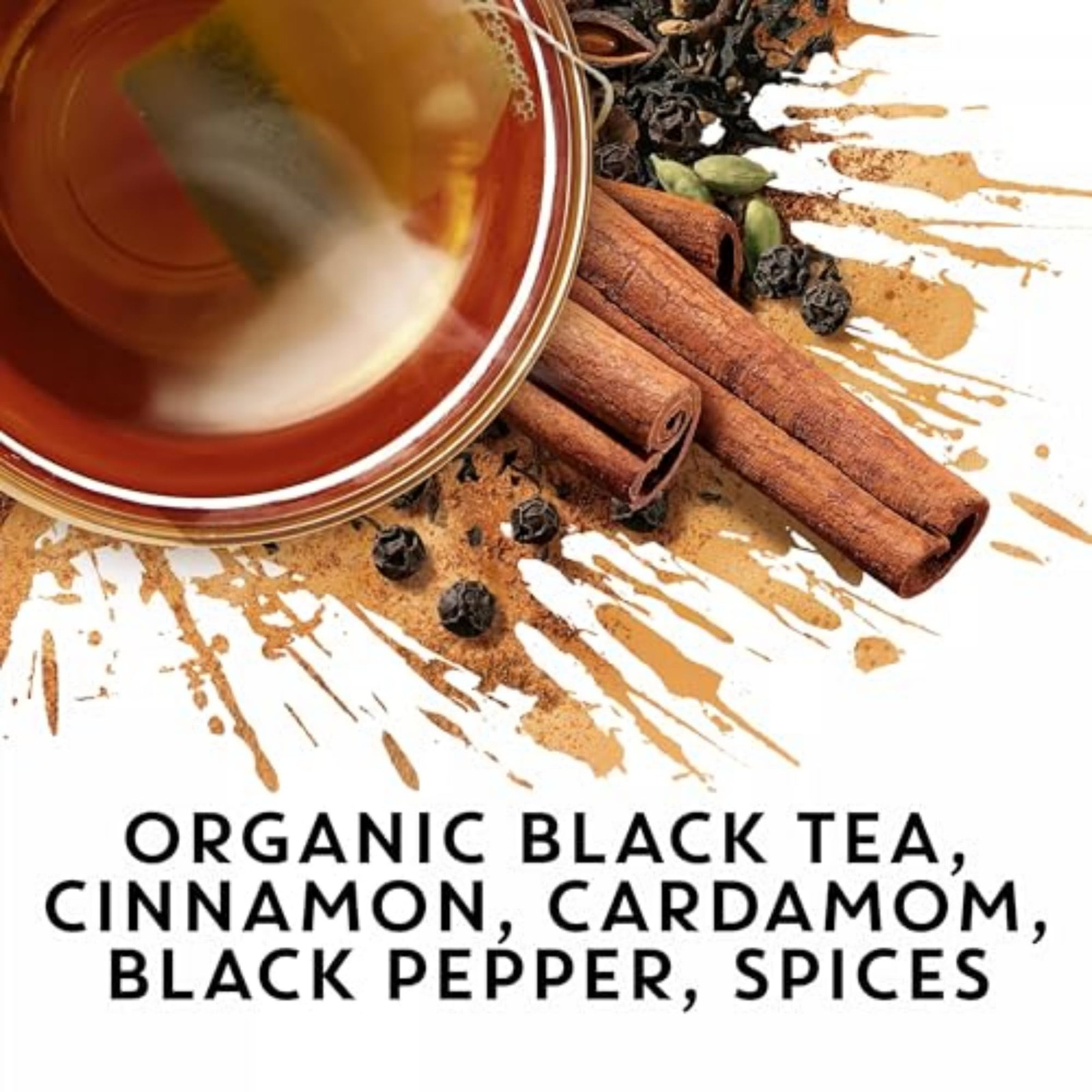 Regenerative Organic Chai Black Tea, Contains Caffeine, Fair Trade, Kosher, U…