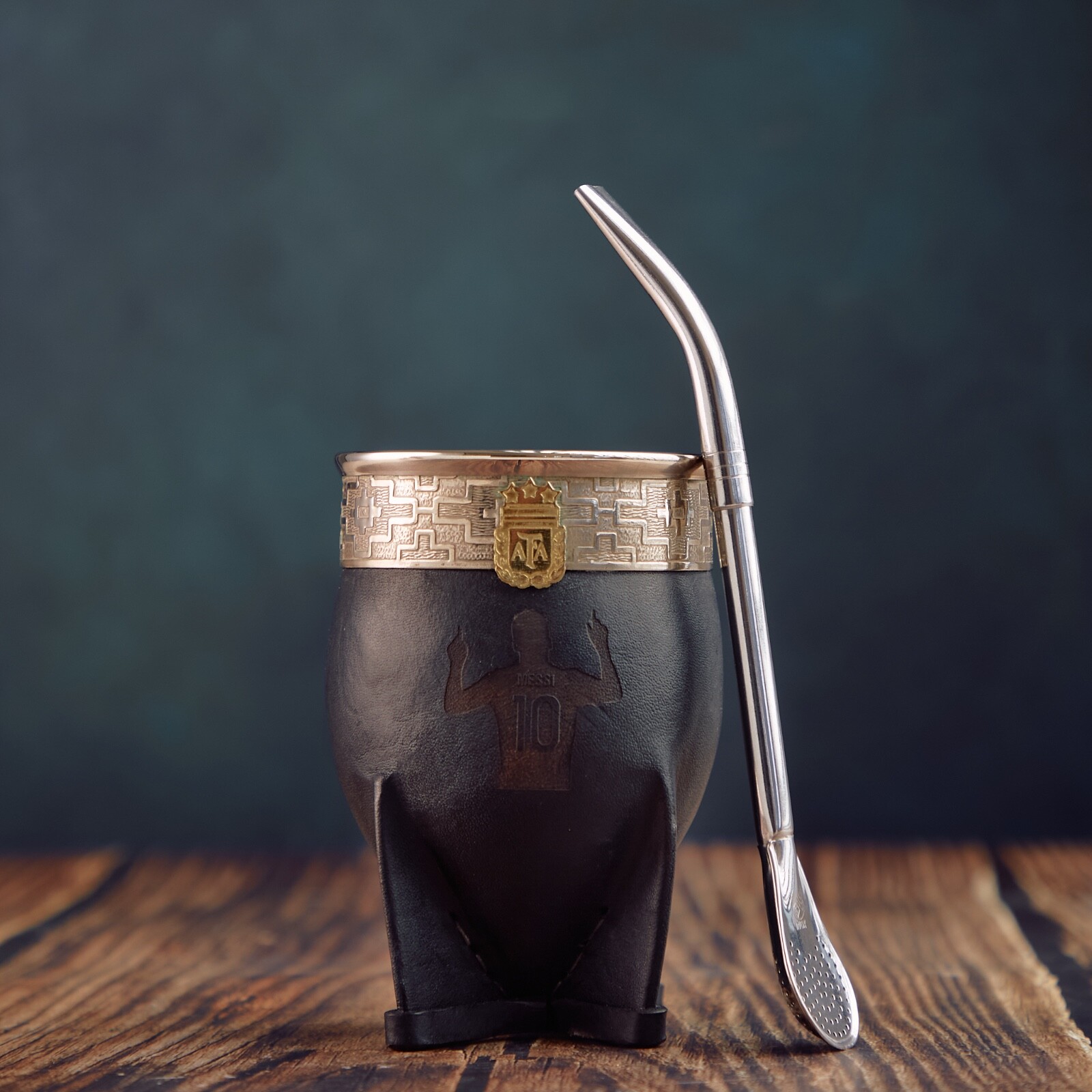 Taza/Mate Imperial Gourd AFA MESSI High Quality + Straw