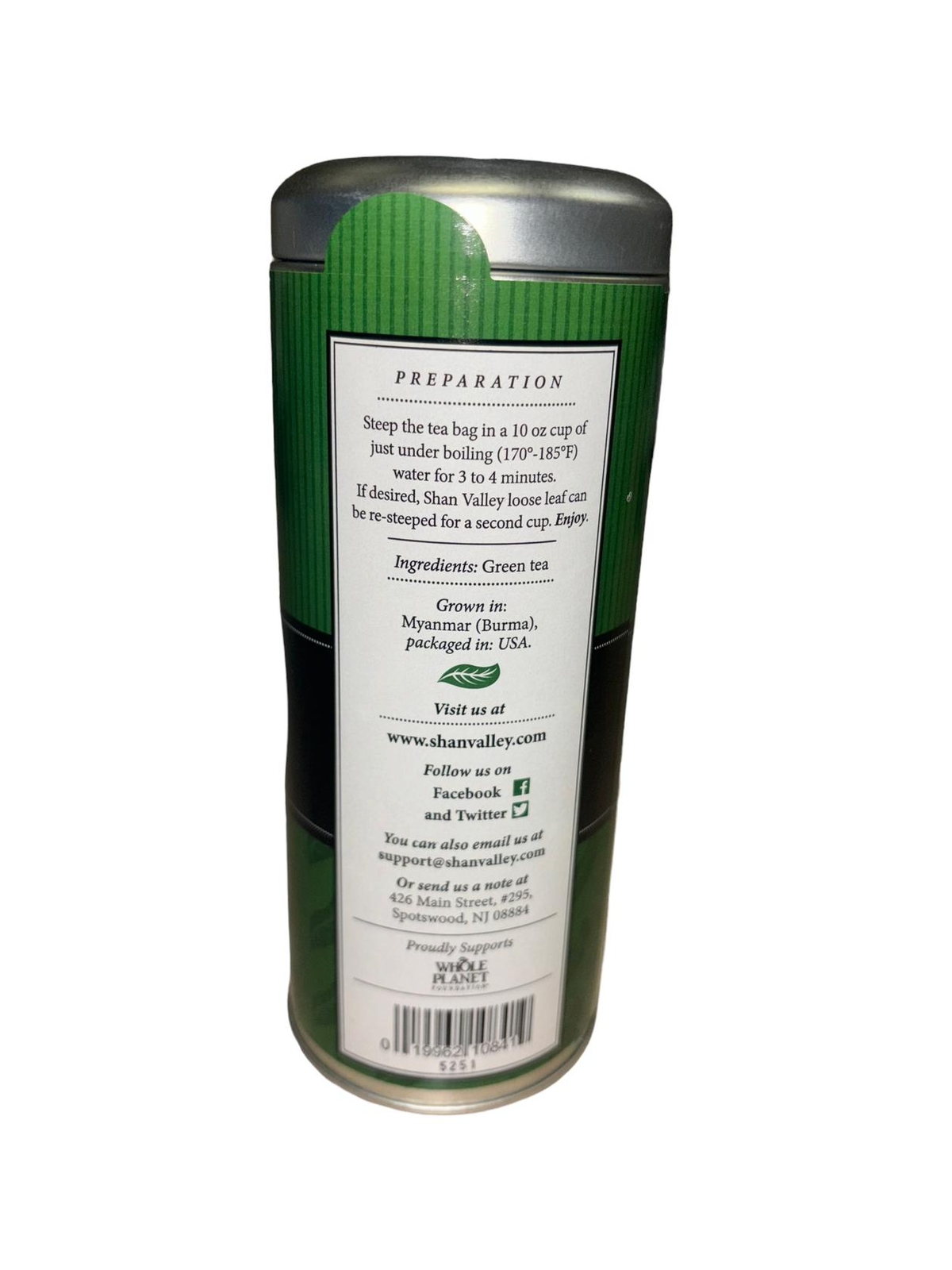 2 Cans Shan Valley First Flush Black and Green Tea – 20 Tea Bags per Tin Can