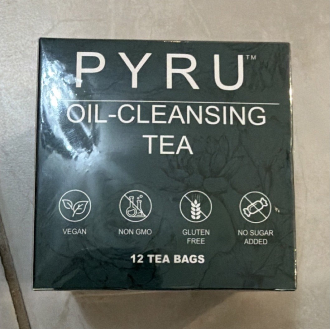 PYRU Oil-Cleansing Tea Substitute 12 Bags Vegan Non-GMO Gluten Free Cassia Seed