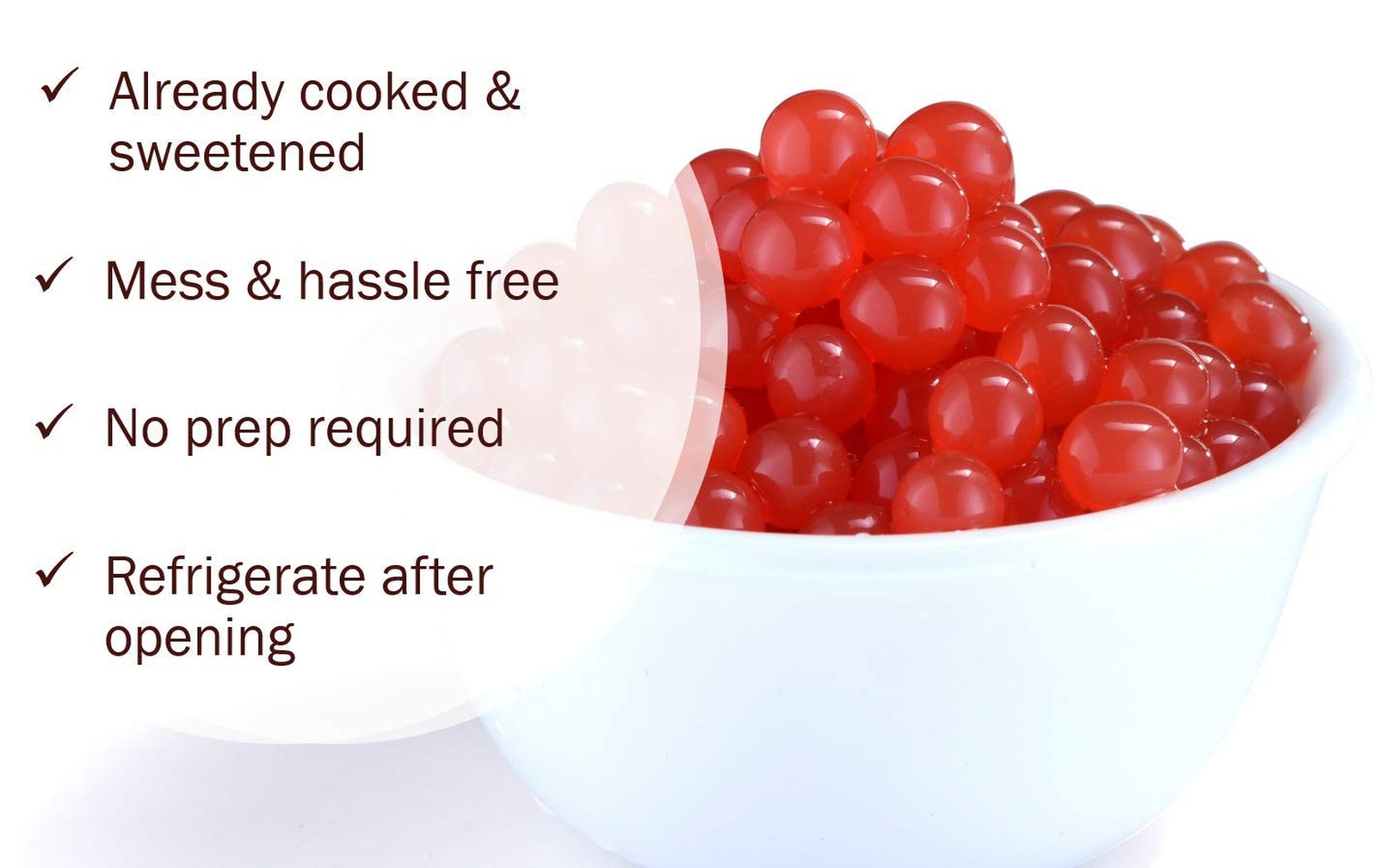 BREXONIC Boba Pearls Popping Bursting Boba, Tapioca Pearls For Bubble Tea