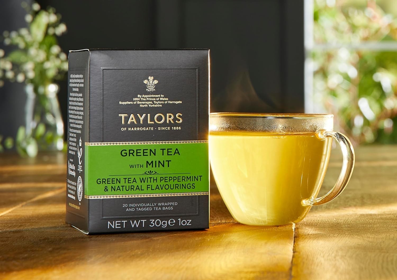 Sustainable Green Tea with Mint – 20 Bags Each in 6 Pack for Anytime Refreshment