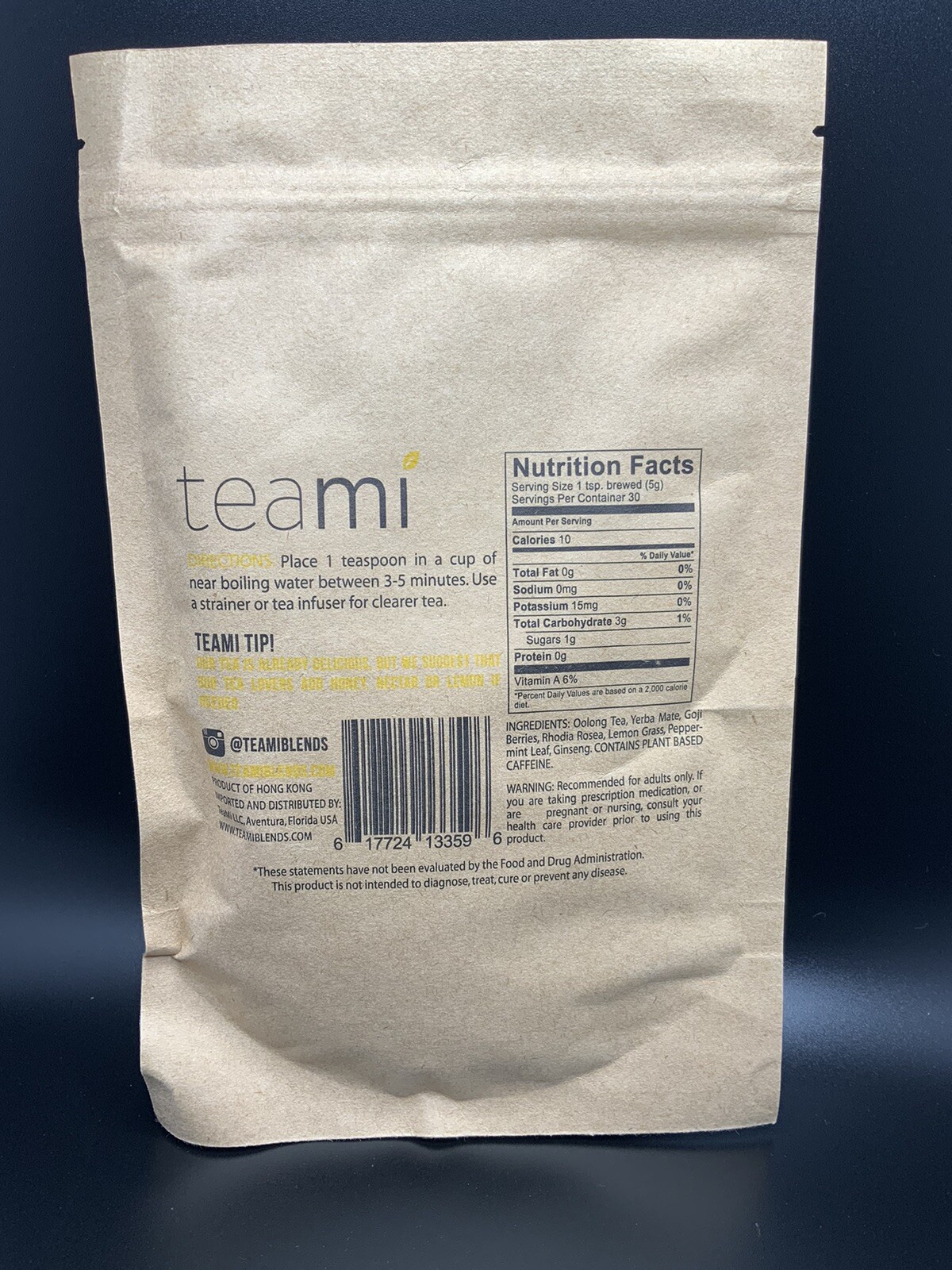 PREMIUM HERBAL GREEN ENERGY Tea with Caffeine – Loose Leaf Blend by TeaMi Blends