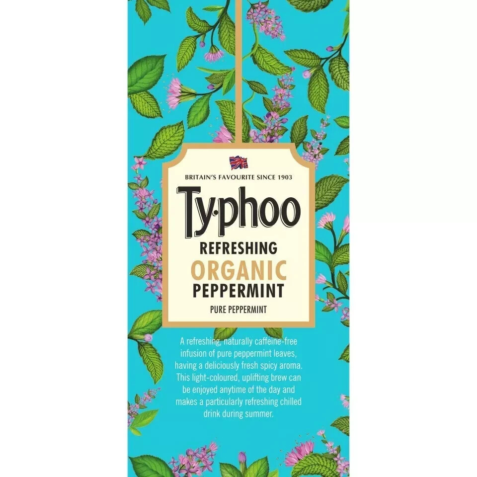 Ty-phoo Refreshing Organic Peppermint Tea With Pure Peppermint Tea 24G