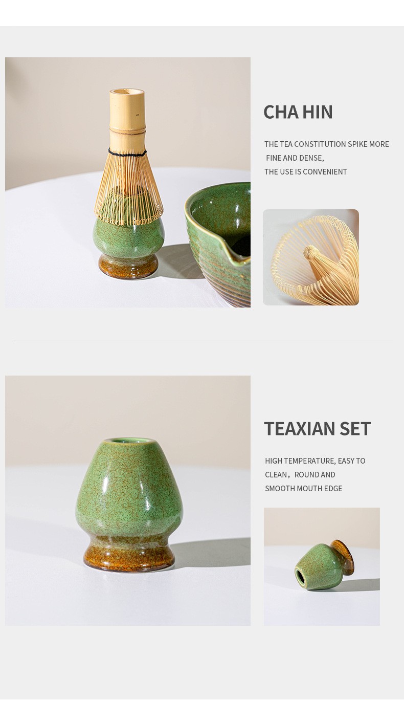 Matcha Whisk Set,7 PCS Ceramic Matcha Kit Includes Matcha Bowl with Spout Matcha