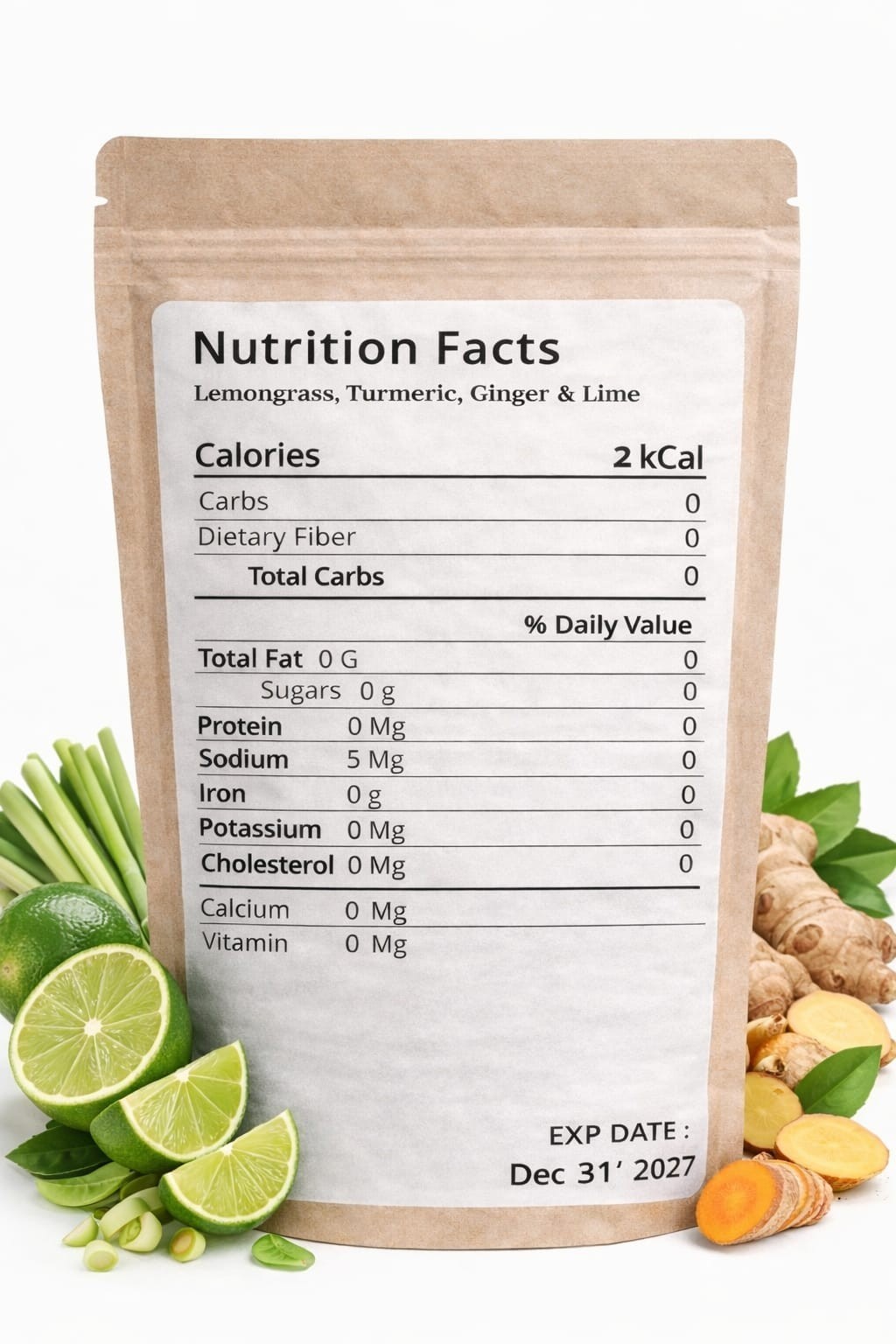 Premium Organic Turmeric Ginger 30 Tea bags Raw Herbal -1