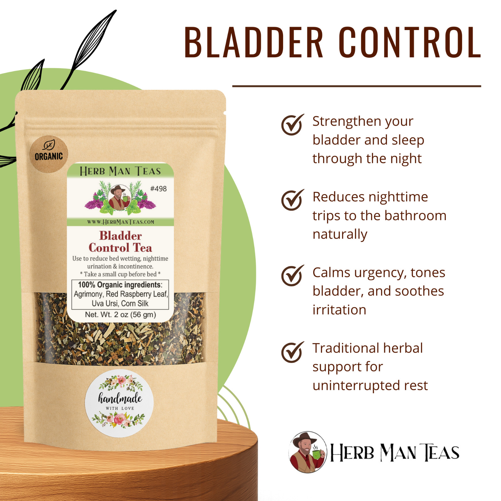 STOP NIGHTTIME URINATION TEA – Drink before bed & sleep better!
