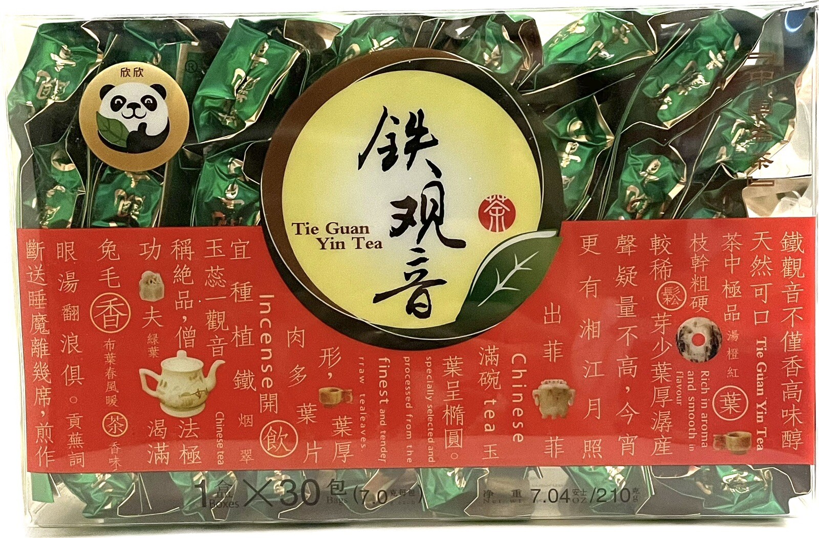 7.4oz Tea King of China Tie Guan Yin Tea, 30 Bags