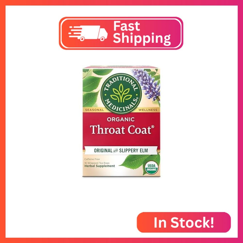 Traditional Medicinals Organic, Throat Coat Tea, Original with Slippery Elm – Su