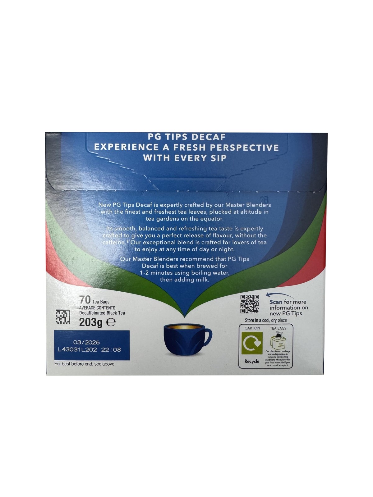 PG Tips Decaf 70 Ct Tea Bags – 2 Pack