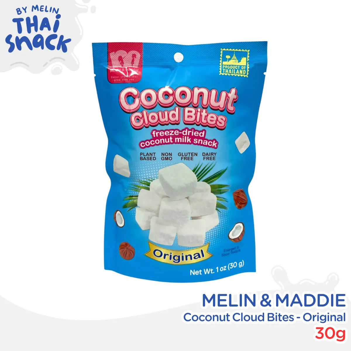Kunna – Crispy Thai Snack 25G (Mango, Coconut, Thai Tea) and Melin & Maddie Coco