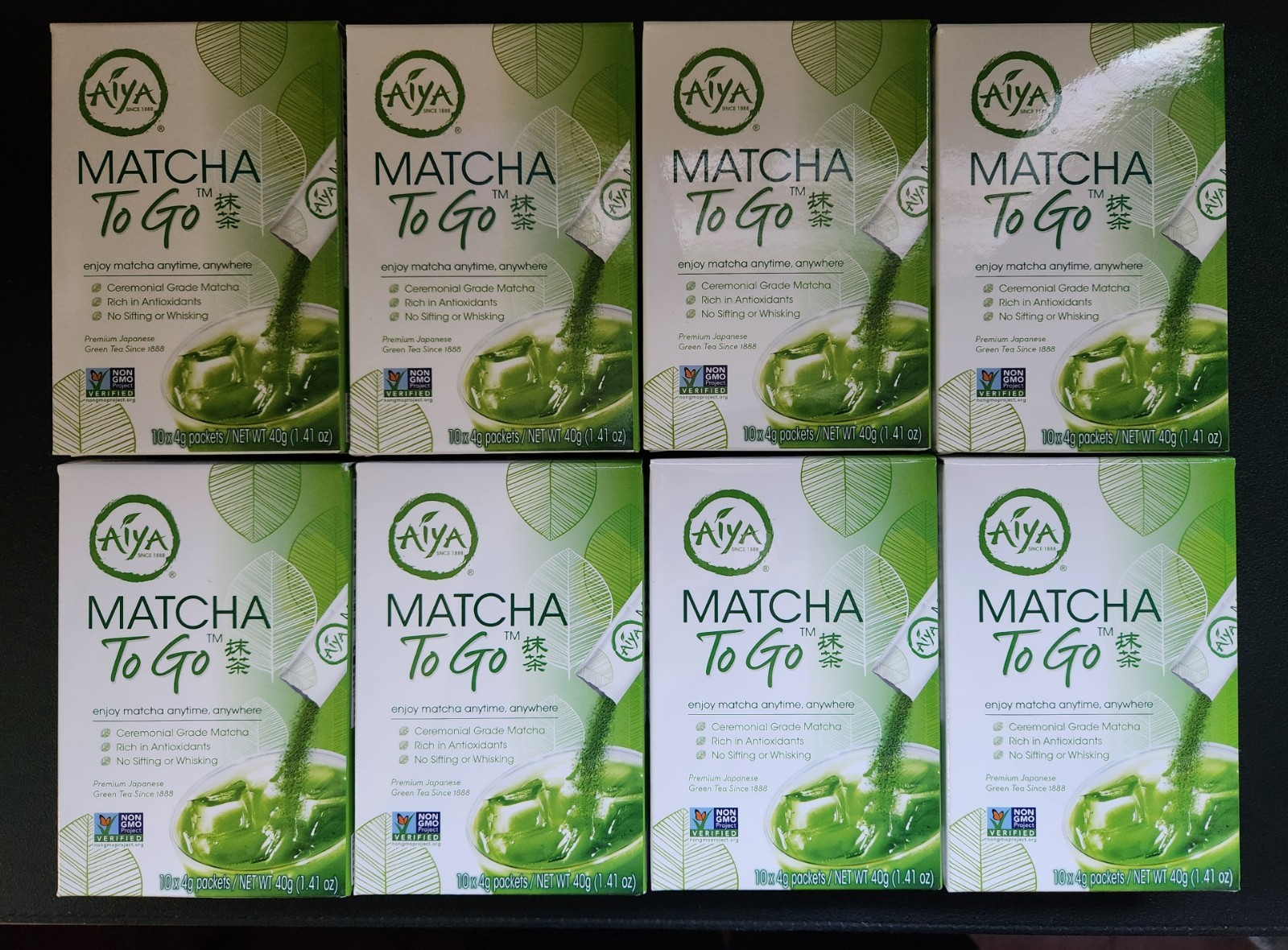 8 Aiya Matcha to Go Sticks 4 G Each / Pack of 10 Japanese Green Tea