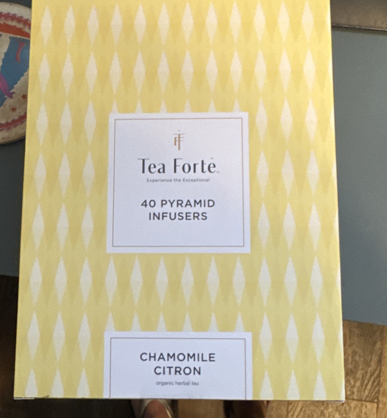 Tea Forte Chamomile Citron Herbal Tea New in Box 40 Pyramid Tea Infusers