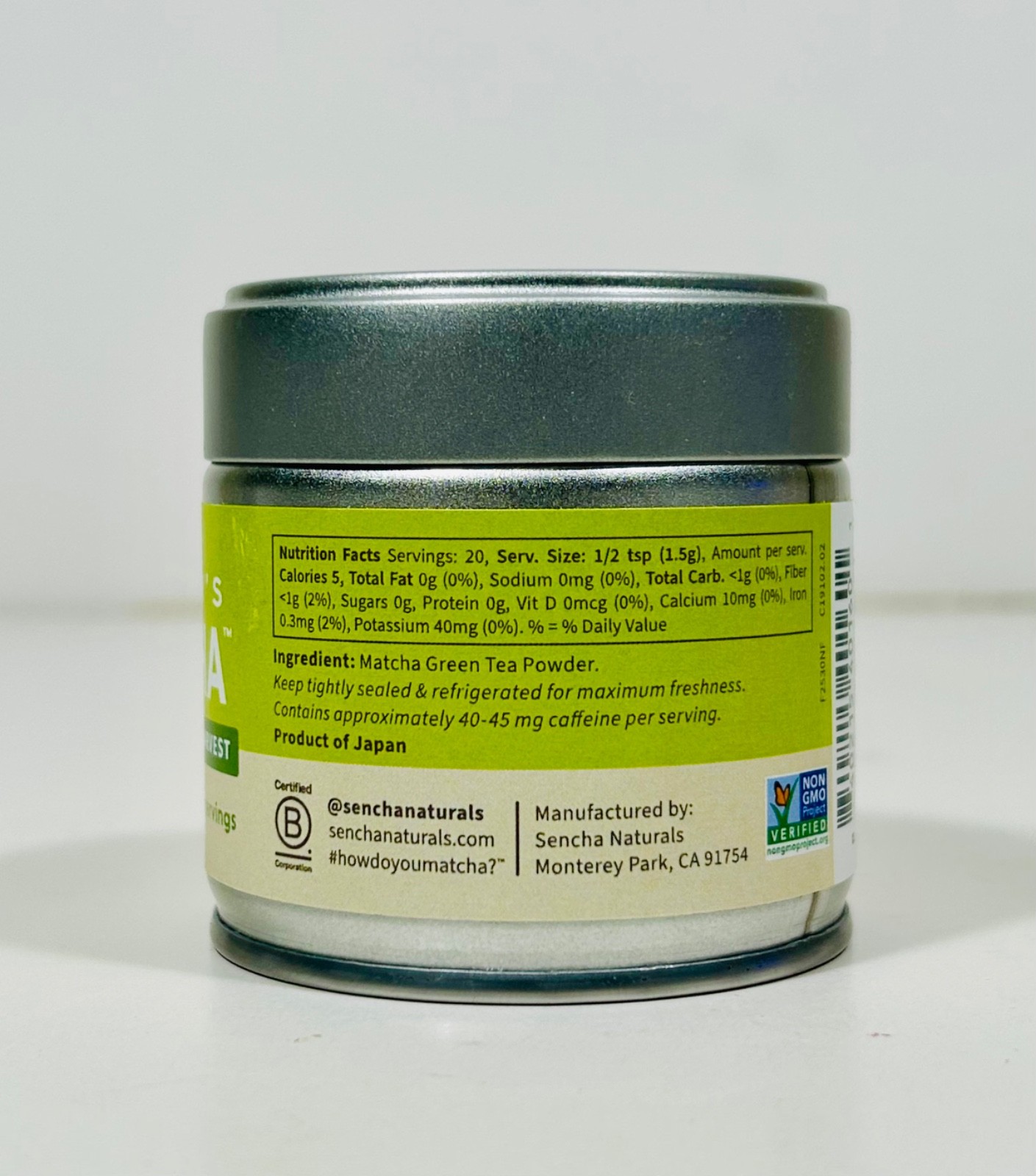 SENCHA Emperor’s MATCHA Ceremonial First Harvest, 20 Servings, 1.06 oz, 2028