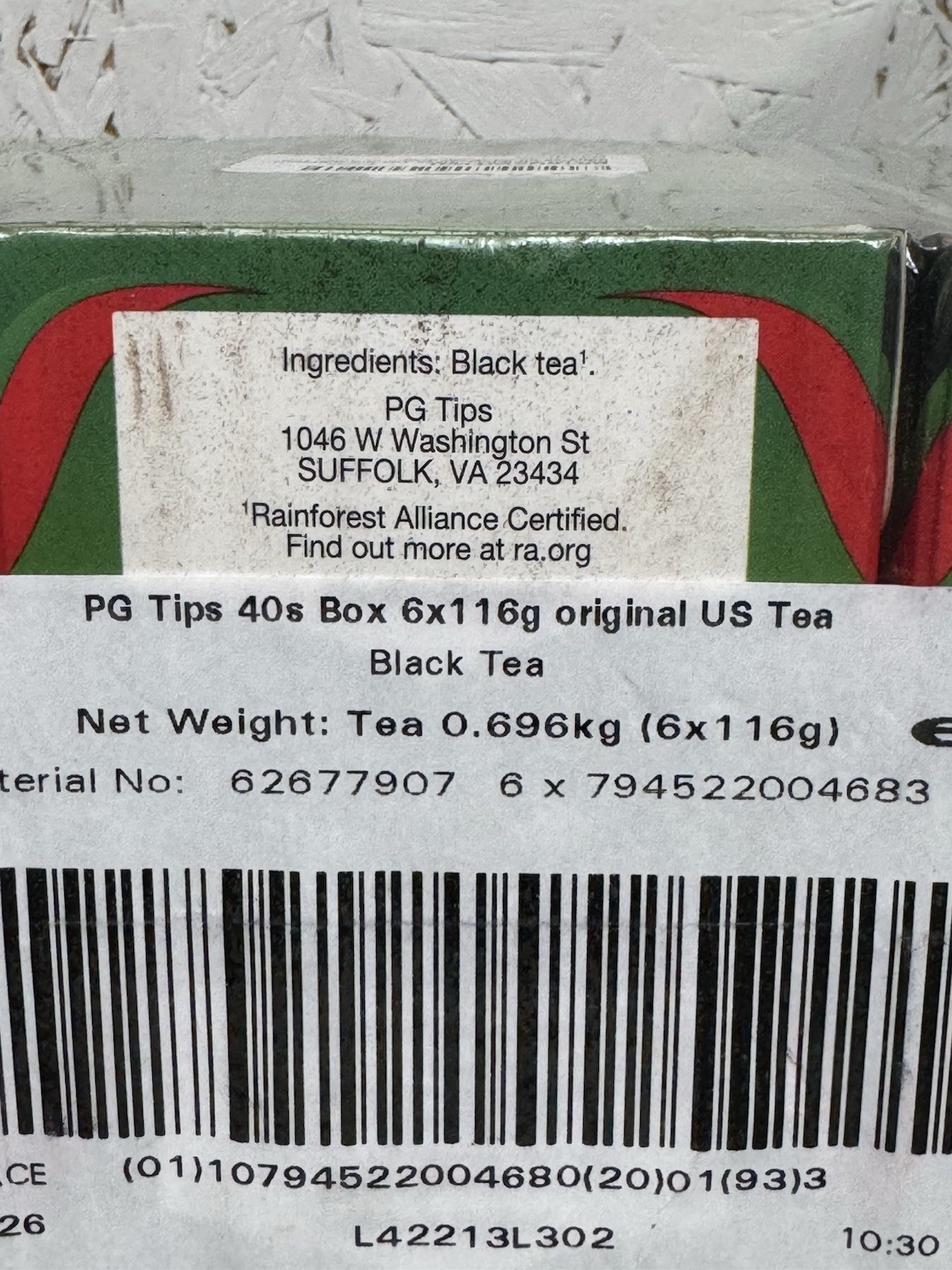 PG Tips Black Tea Non-Pyramid Bags – 240 Count Total BB 7/26