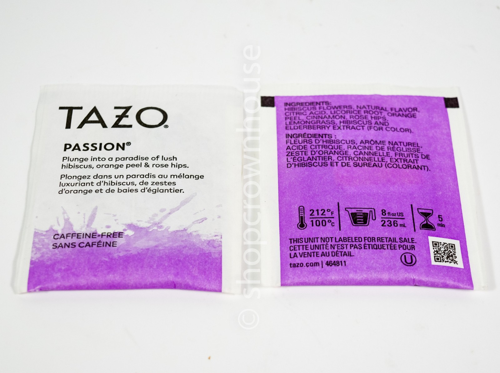 34 Tazo PASSION Tea sealed Bag Caffeine Free Kosher