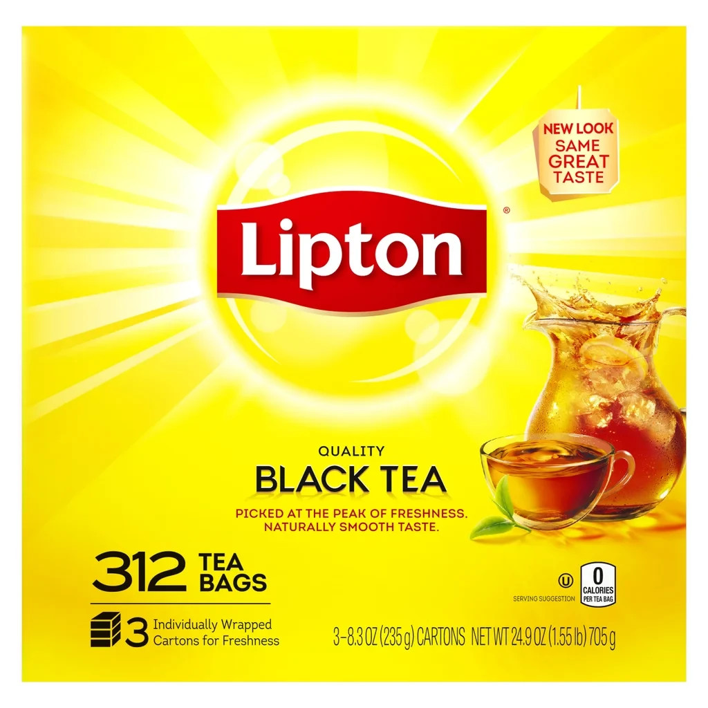 Lipton Black Tea Bags, Hot or Iced tea bags, 312 count