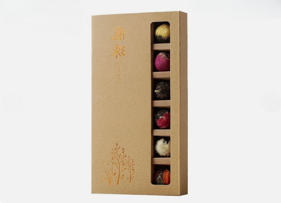 Yunnan Pu’er Scented Tea 120g (18pcs)Dragon Ball Raw Tea Rose Jasmine 6 Flavors