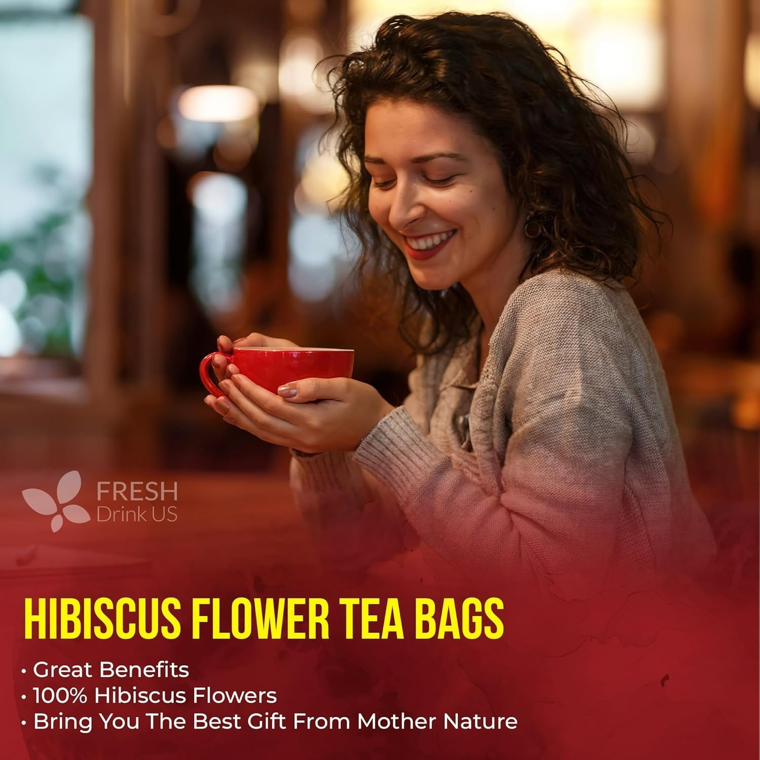 140 Count Hibiscus Tea Bags – Organic, Sugar-Free, Perfect for Hot or Iced