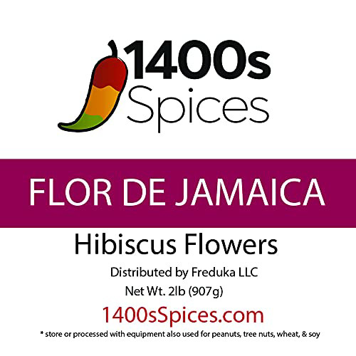 2lb Dried Hibiscus Flowers Bulk perfect for Tea and Mexican Agua Fresca, Flor de
