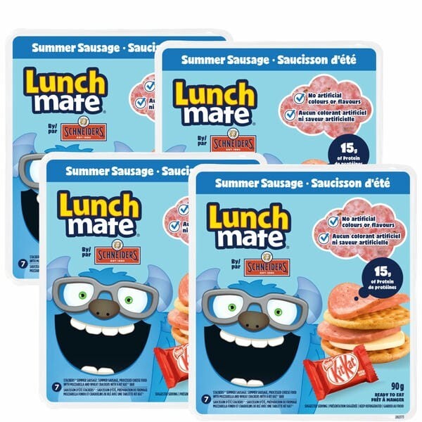 Schneiders Summer Sausage Lunch Mate kit Quality Bulk Large 90g/3.17oz(2/Case)