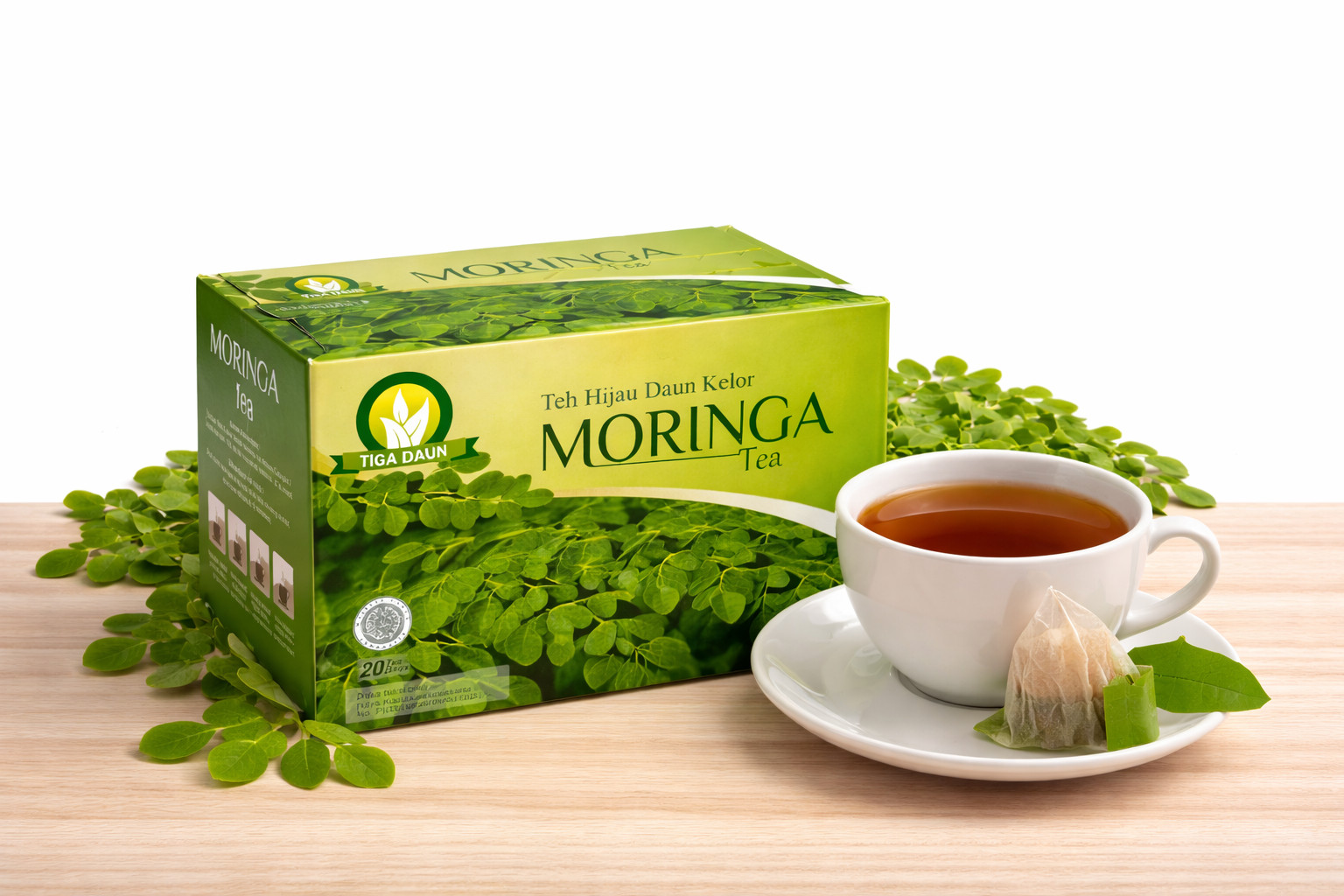 Moringa Tea Bags (10) 100% Pure Organic All-Natural-Caffeine-Free Herbal Tea