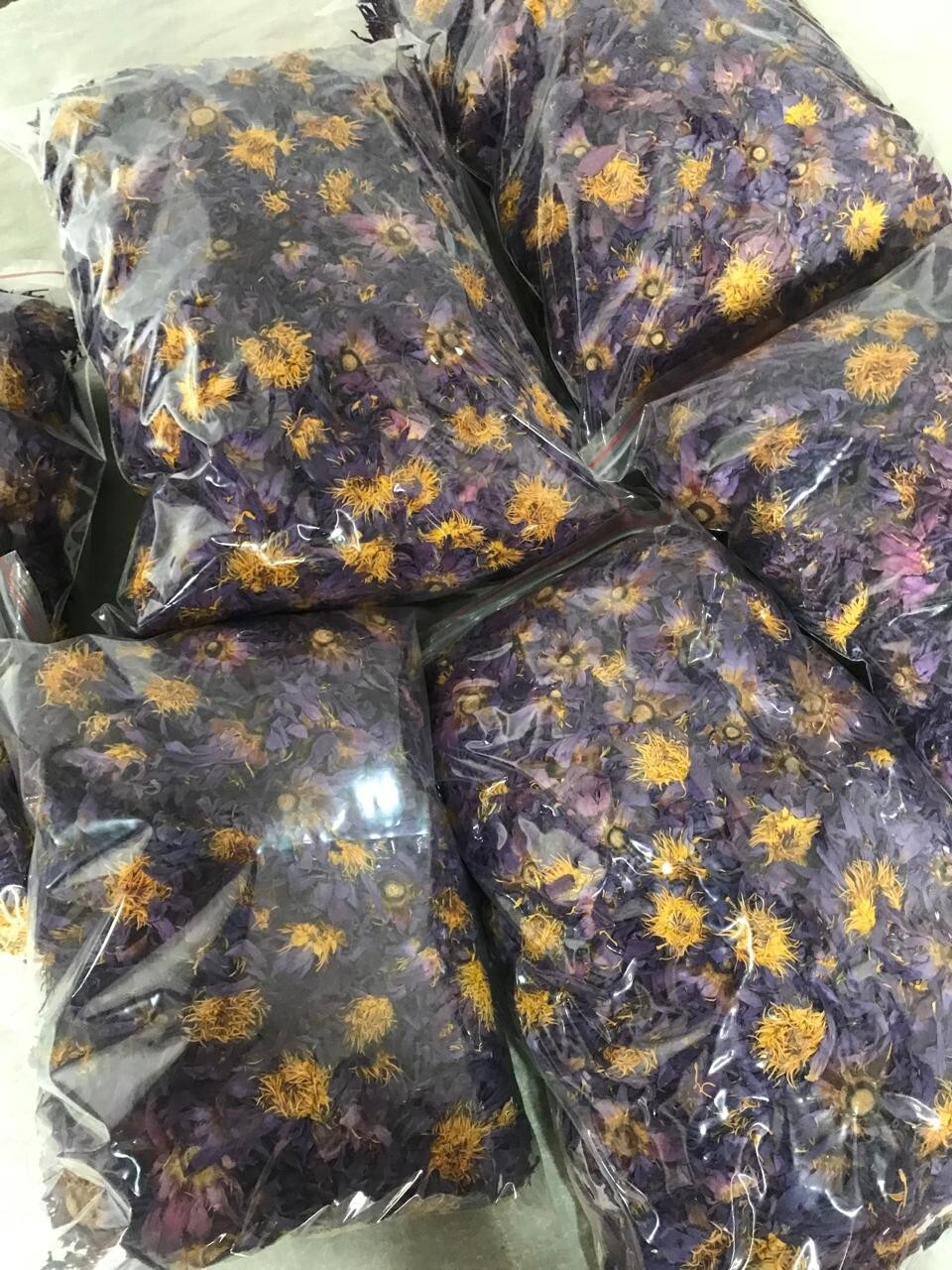 Ceylon Herbal Nymphaea Caerulea Hand Pick Dried Blue Lotus Flowers Organic Tea
