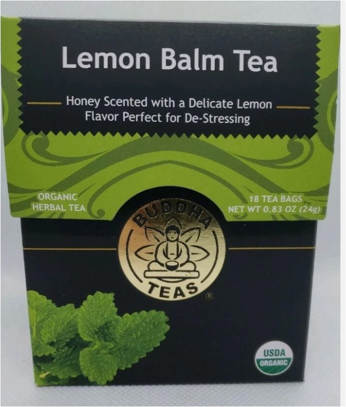 Buddha Teas Certified Organic Lemon Balm Tea 18 Tea Bags 4/2028