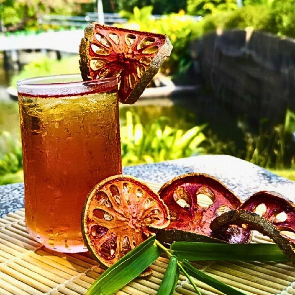 Thai Dried Bael Fruit Slices for Tea Traditional Herbal Beverage Caffeine Free
