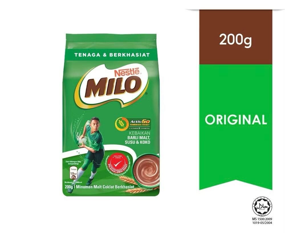 NESTLE MILO Nutritious Chocolate Malt Drink ( 2 packs X 200grams )