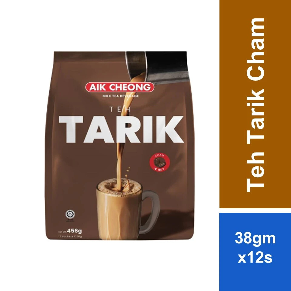 AIK CHEONG 4 IN 1 TEH TARIK CHAM 456g (38g x 12 STICK) MALAYSIA PRODUCT