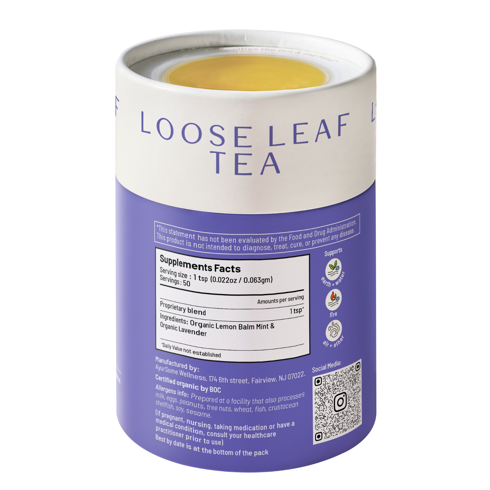 Stress-Me-Not | Lavender, Lemon Balm tea blend | Loose leaf | 45 servings