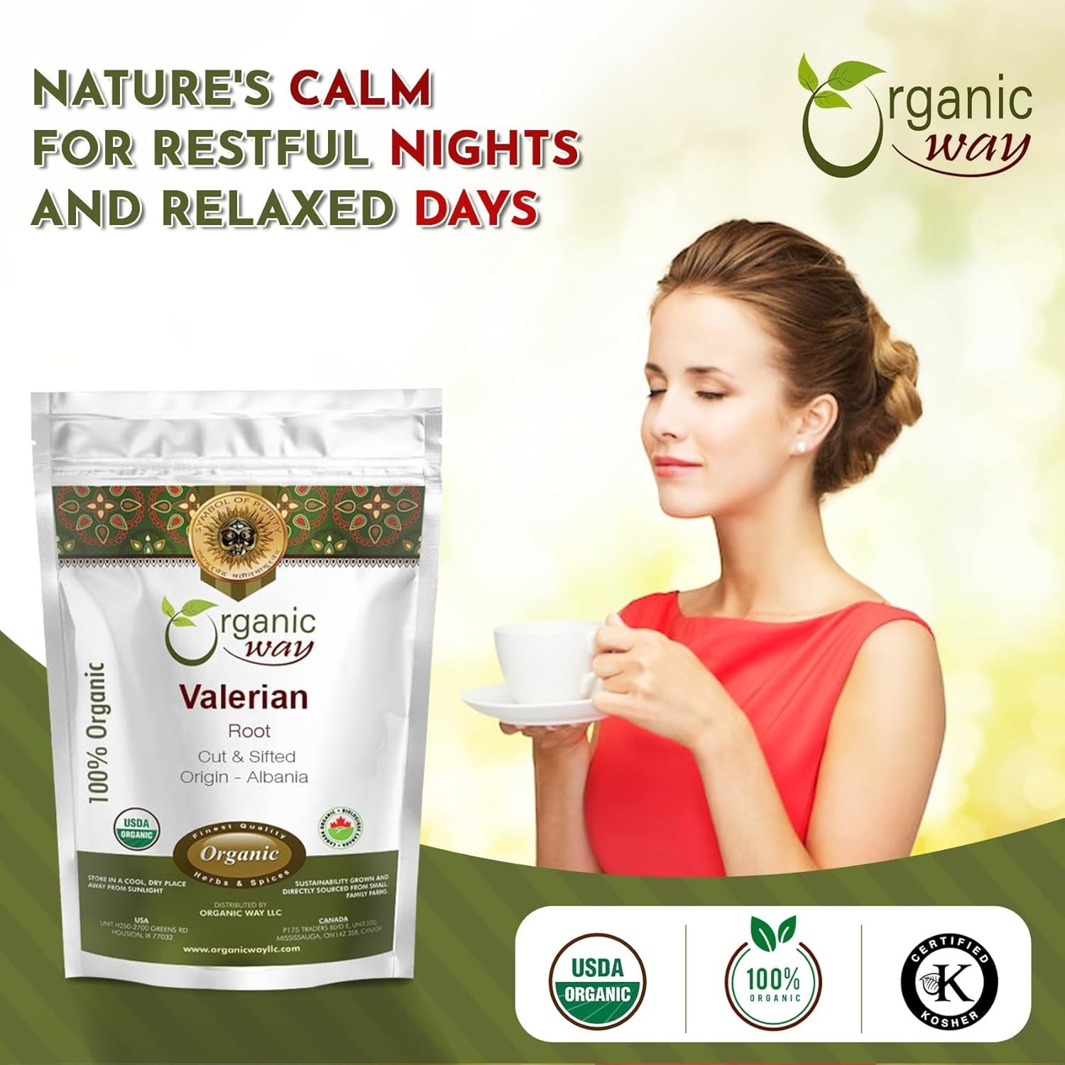 Organic Way Valerian Root Cut & Sifted (Valeriana officinalis) – Herbal Tea | Eu