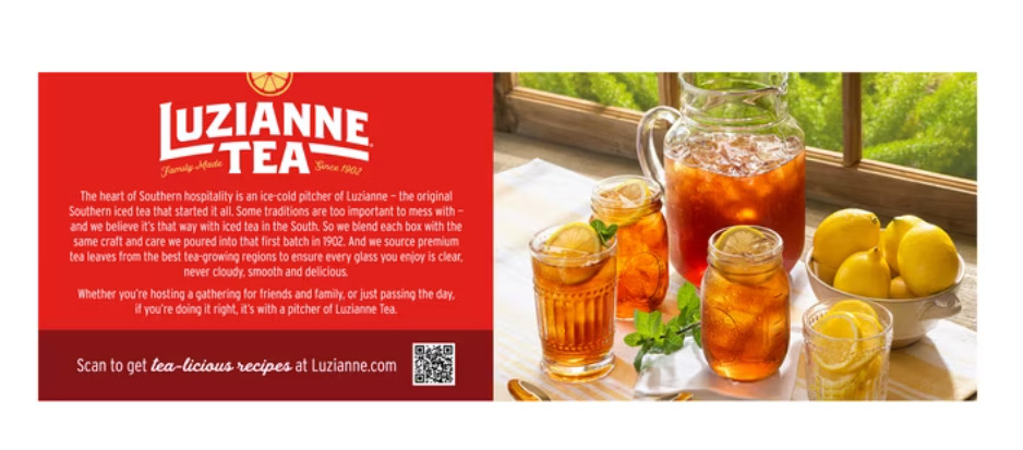 Luzianne Decaffeinated Black Iced Tea Bags, 48 Count free shipping!!!