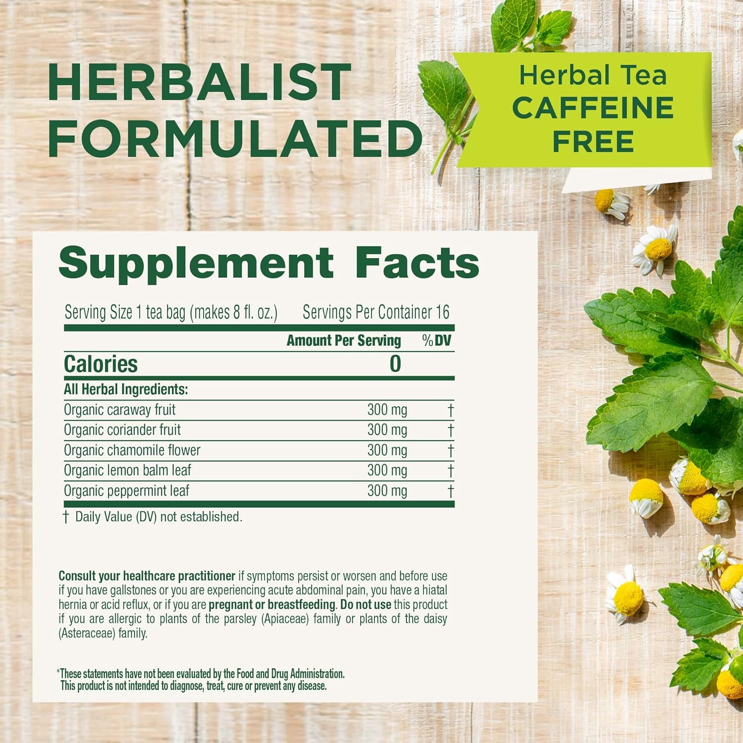 Traditional Medicinals Tea, Organic Gas Relief, Relieves Gas & Bloating, Chamomi