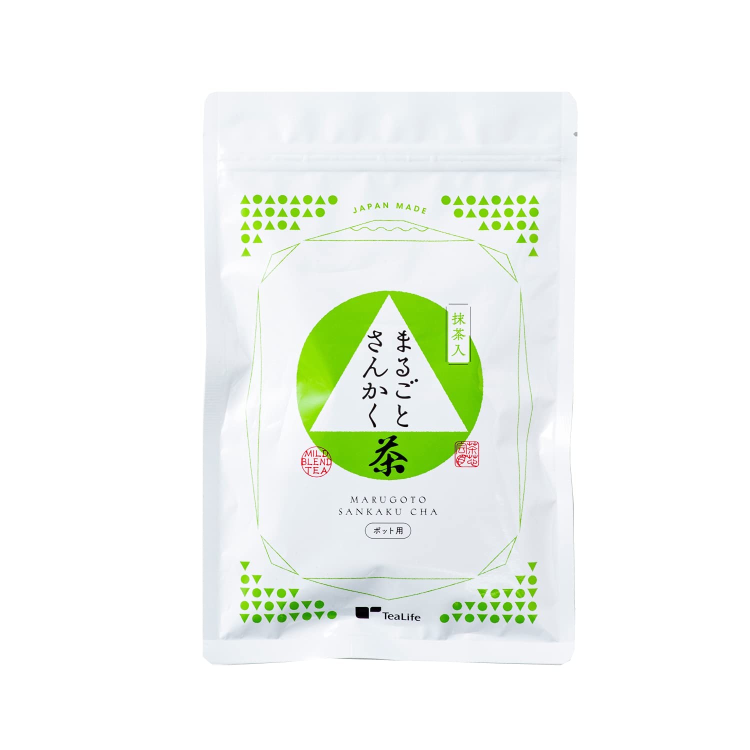 Tea Life Matcha-infused Whole Triangle Tea for Teapots, 5g x 20 packets, Roasted