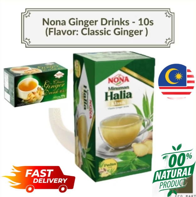 NONA Classic Ginger Drink 150g | Spicy Classic Ginger Tea 10 sachets × 20g