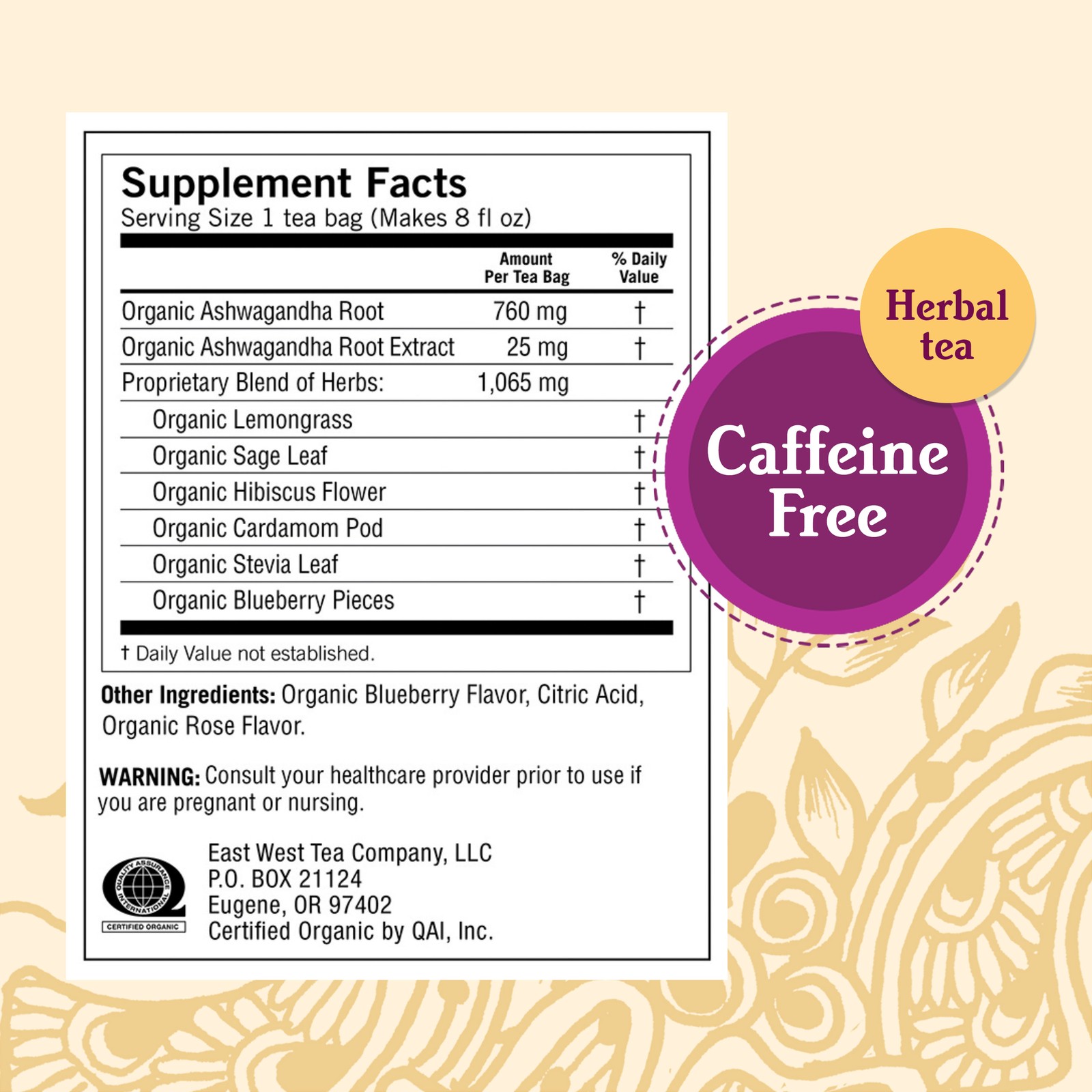 Yogi Tea Blueberry Sage Stress Relief – 16 Tea Bags per Pack (6 Packs) – Rela…