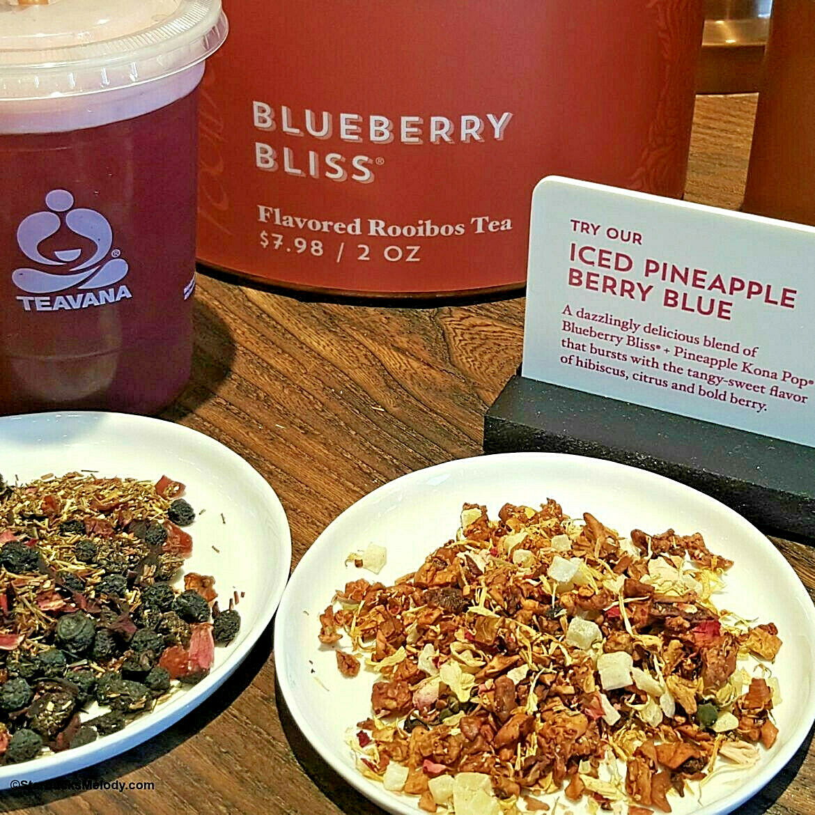 NEW! SEALED 2 OZ TEAVANA PINEAPPLE BERRY BLUE BLUEBERRY BLISS PINEAPPLE KONA POP