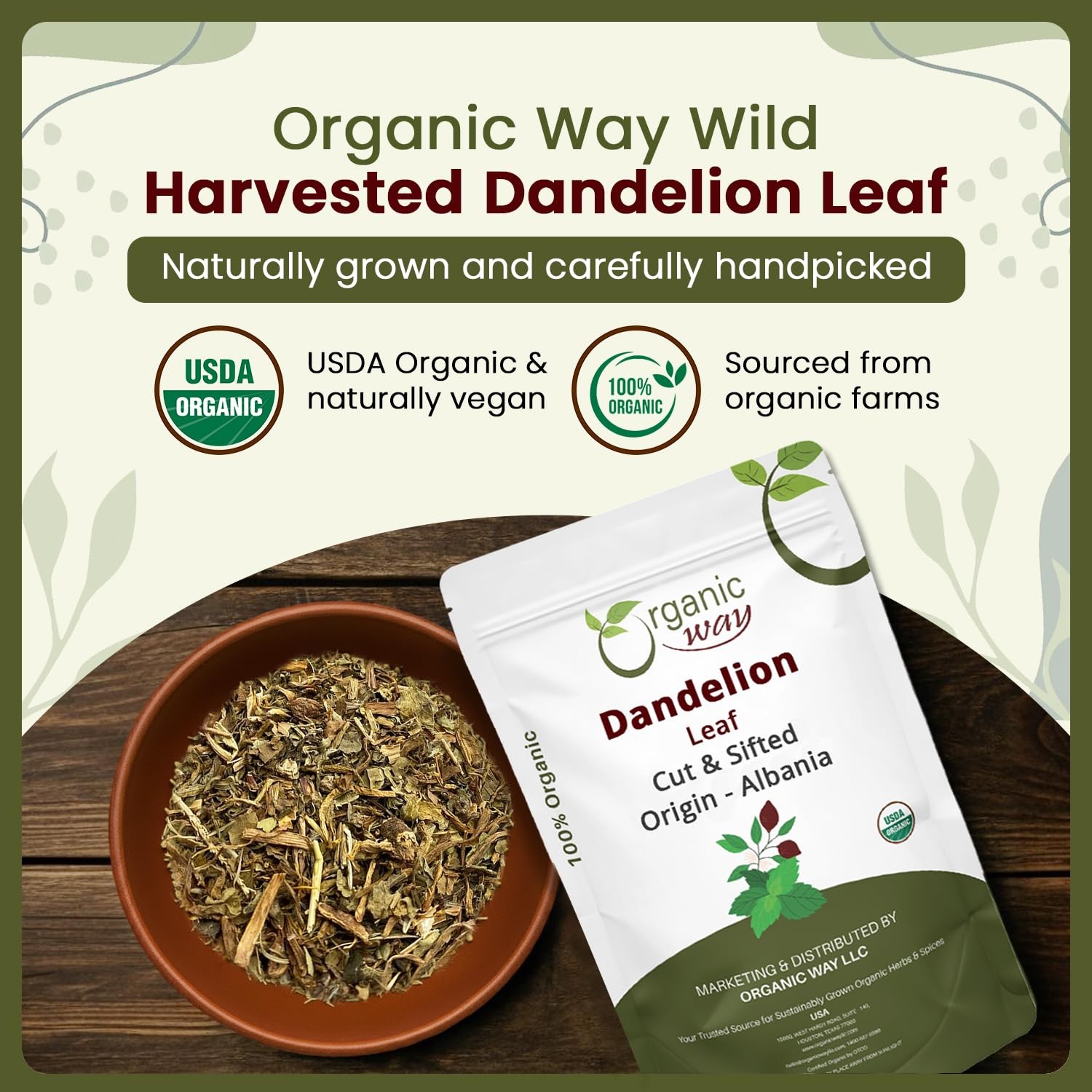 Dandelion Leaf (Taraxacum Officinale) Cut & Sifted – Herbal Tea | European Wi…